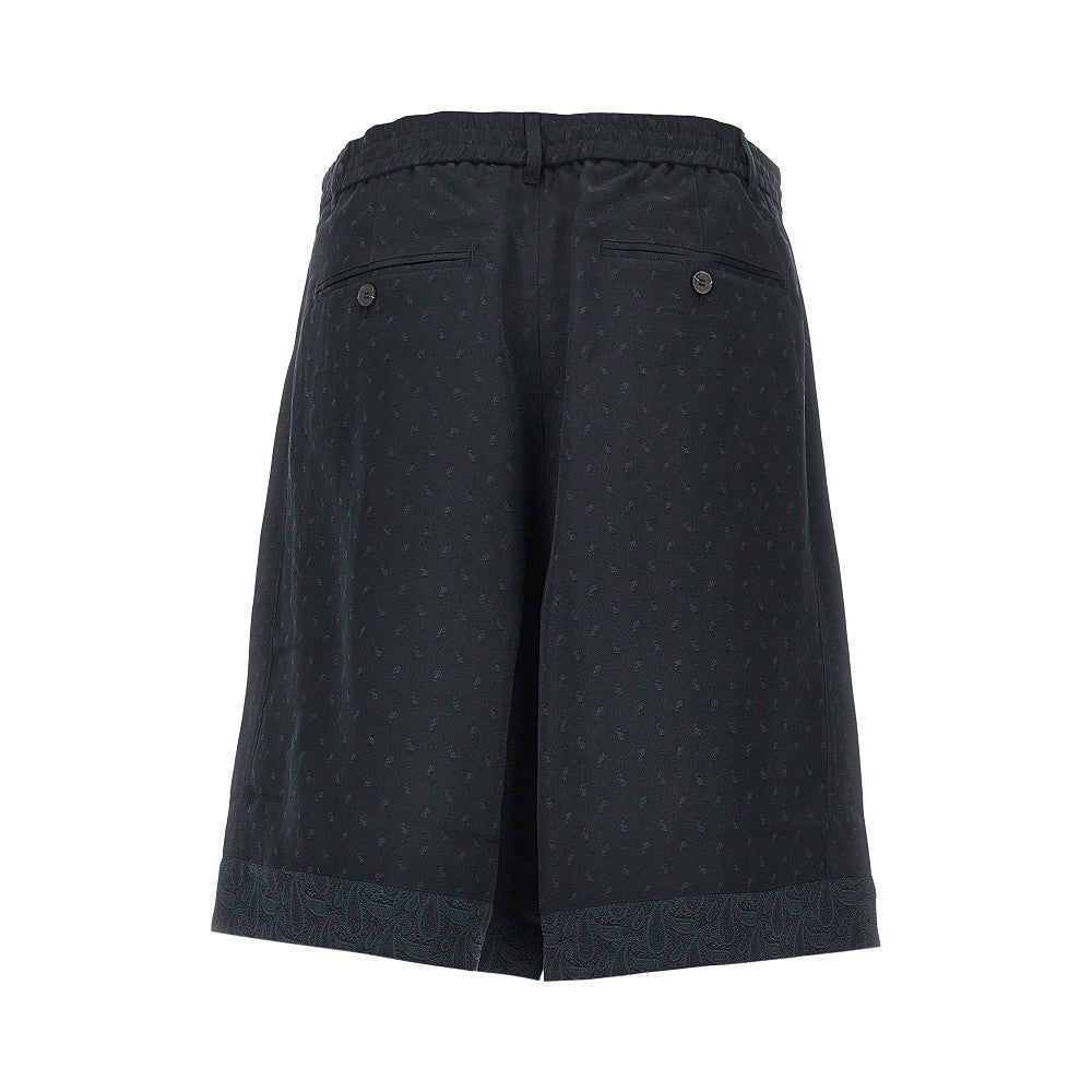 Bermuda in jacquard con motivo Paisley