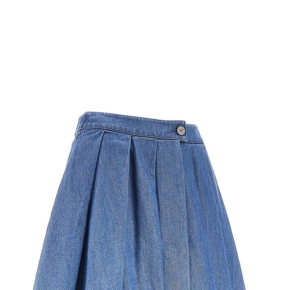 Check print satin skorts