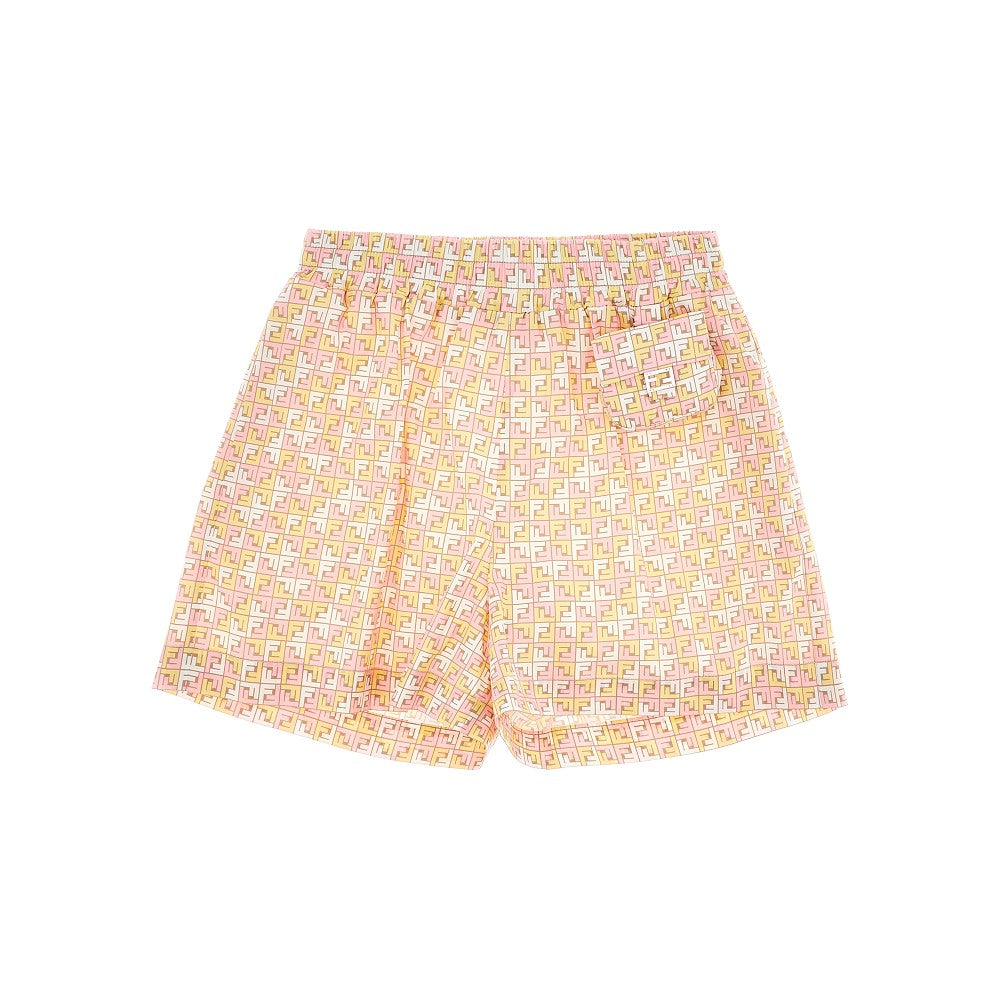 FF poplin shorts with matching pouch