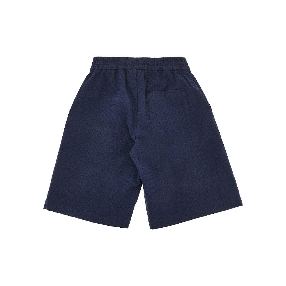 Bermuda in seersucker con logo