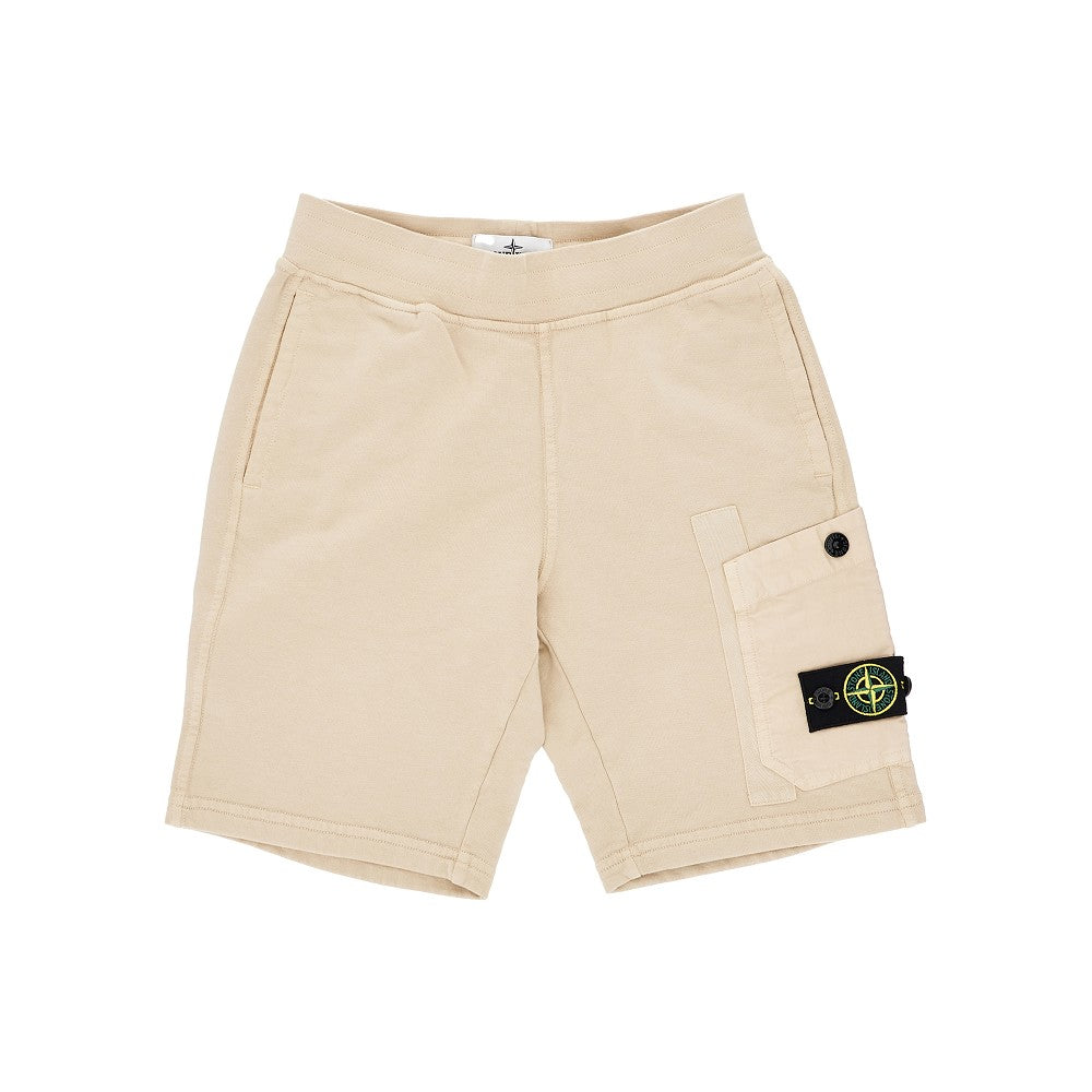 Bermuda in felpa con tasca cargo