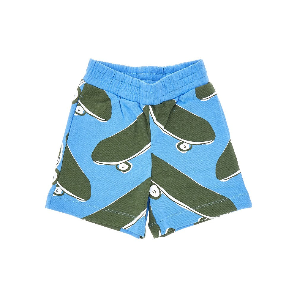 Bermuda in felpa con stampa Skateboard