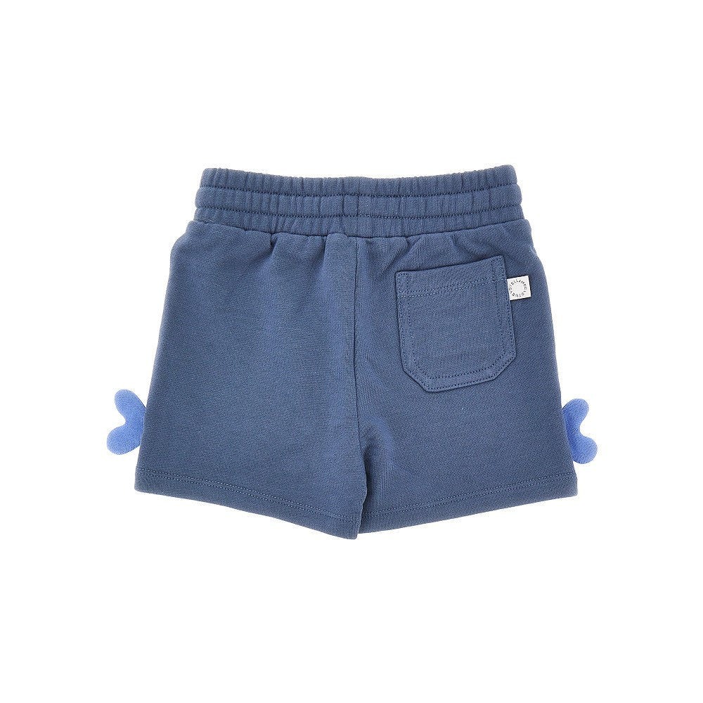 Shorts in french terry con stampa balena