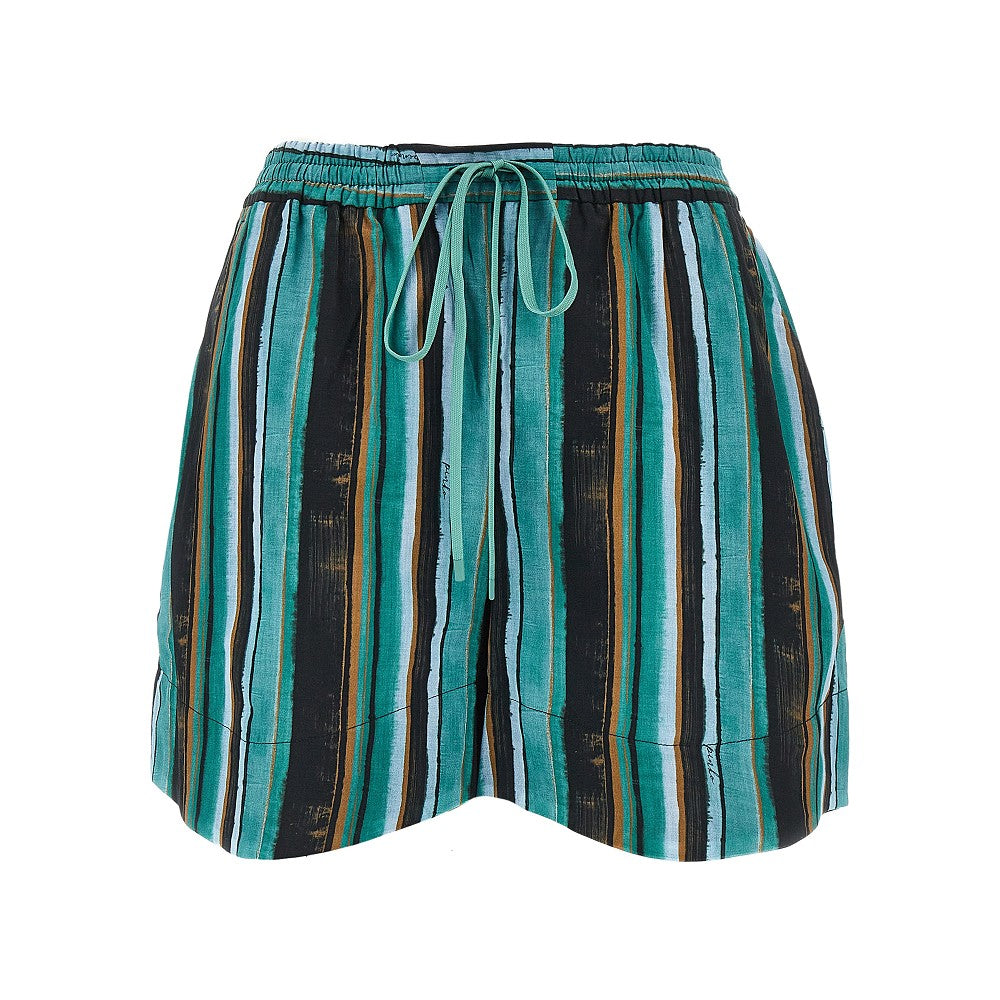 Shorts in mussola stampata
