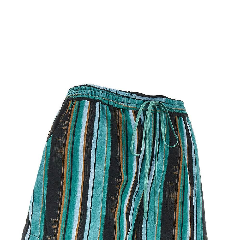 Shorts in mussola stampata