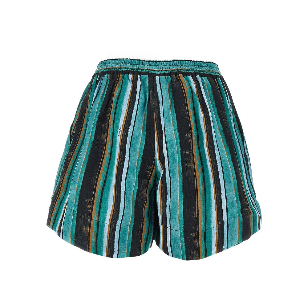 Shorts in mussola stampata