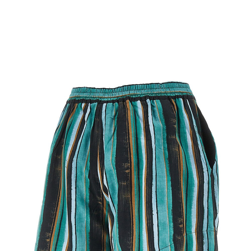 Shorts in mussola stampata