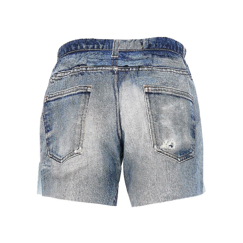 Shorts in PeaceShell™ stampa denim