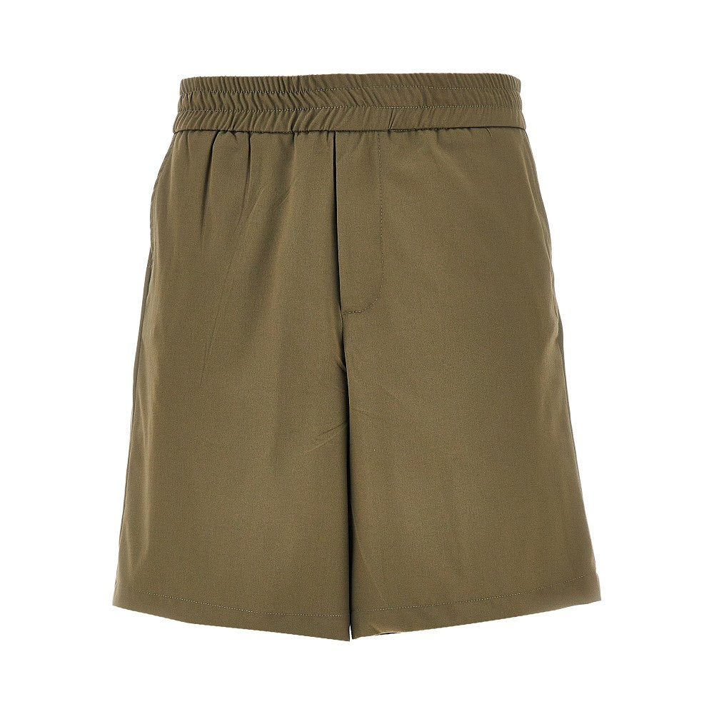 Viscose-blend gabardine bermuda shorts