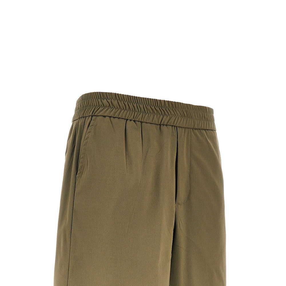 Viscose-blend gabardine bermuda shorts
