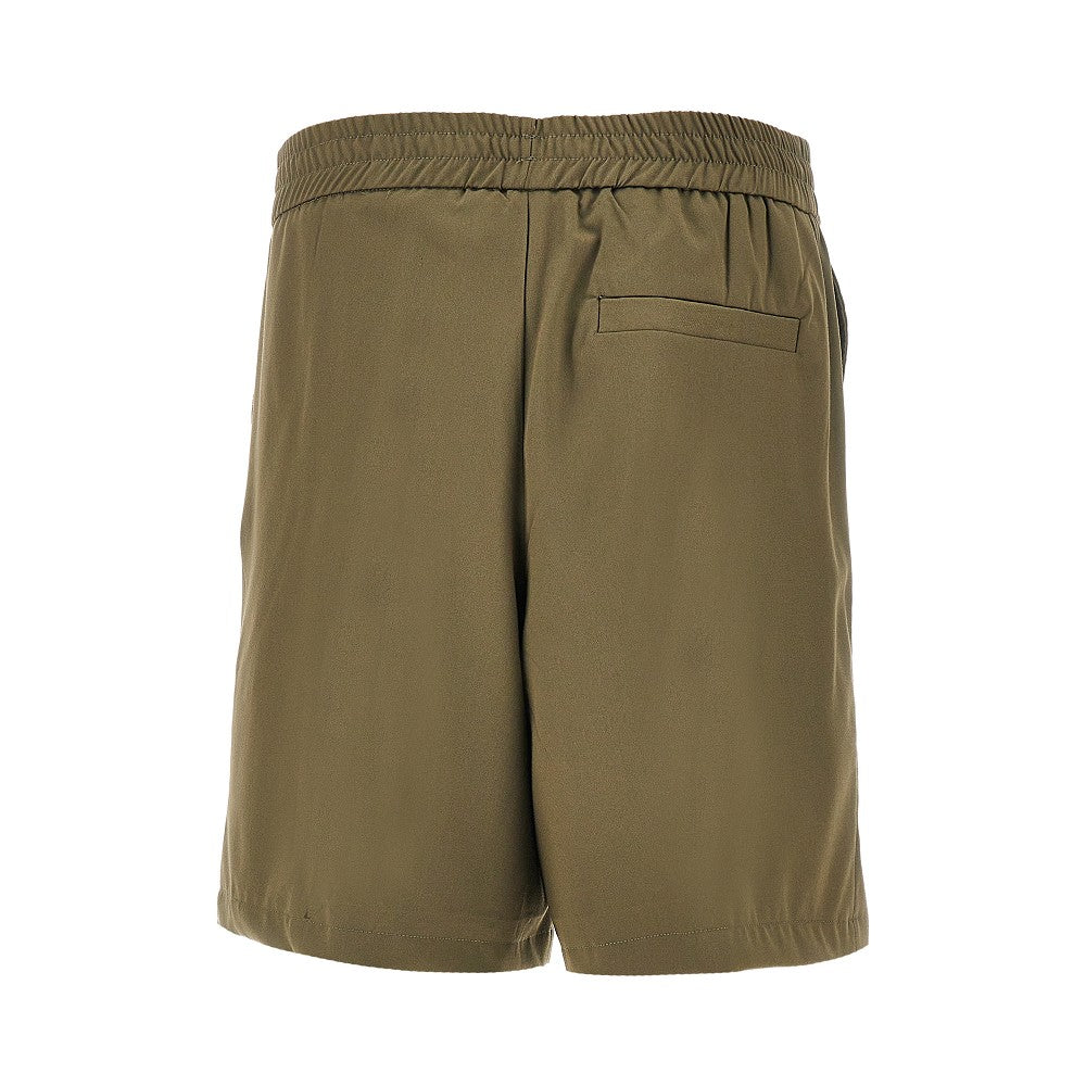 Viscose-blend gabardine bermuda shorts
