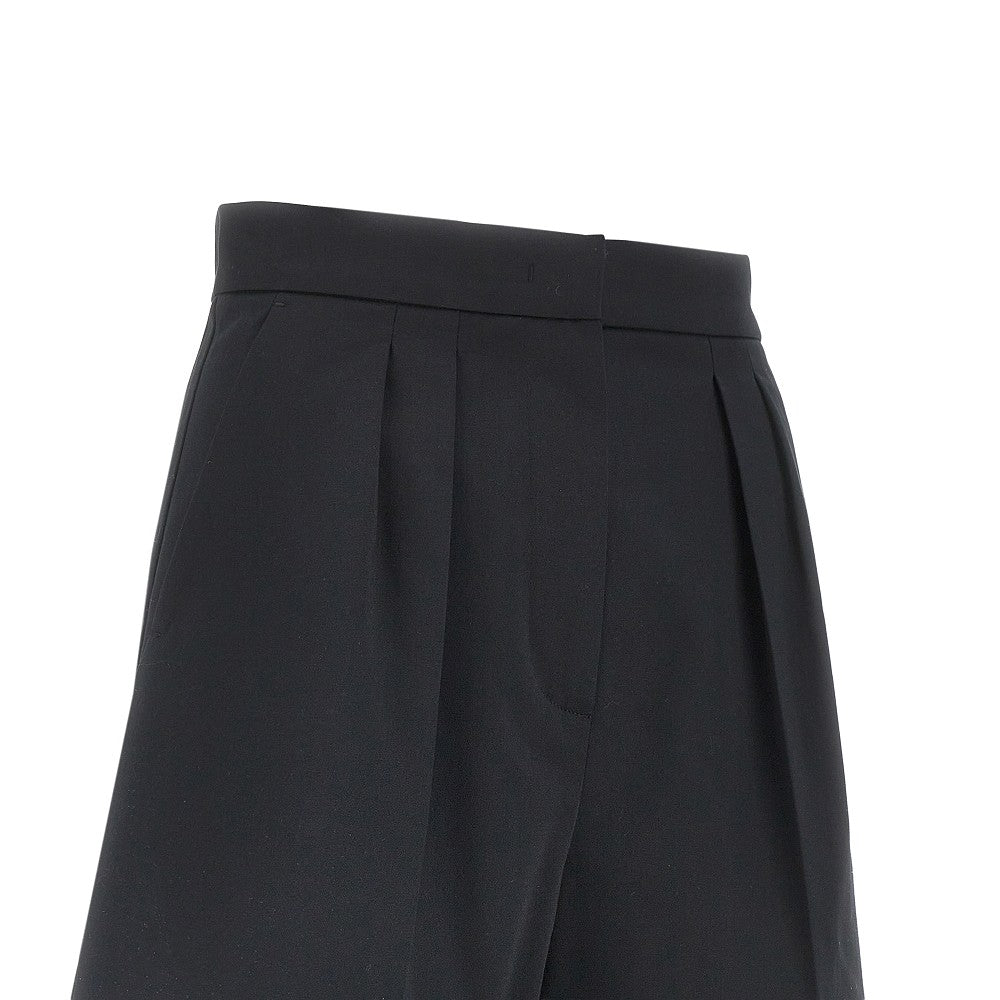 Stretch cotton satin shorts