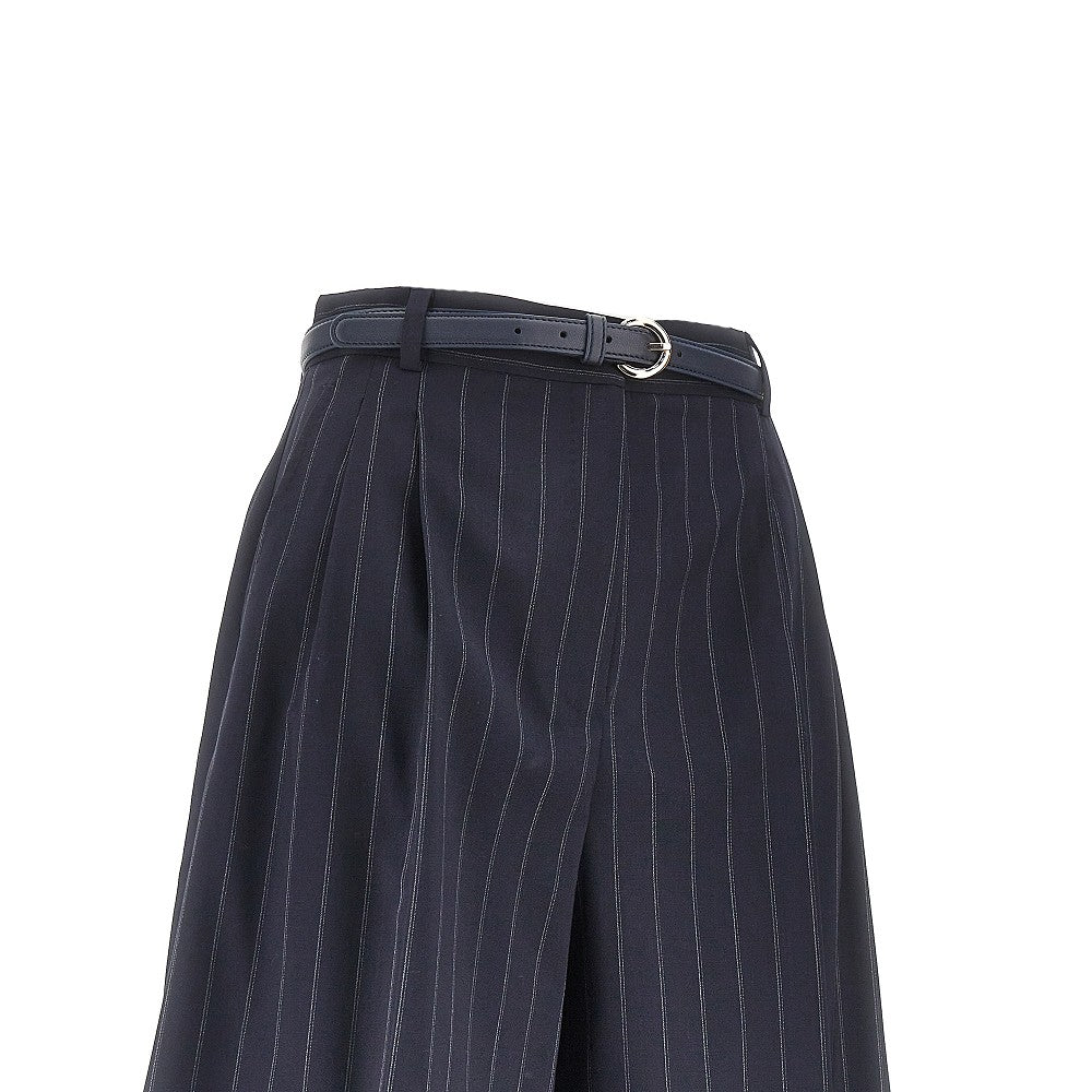 Pinstriped wool shorts