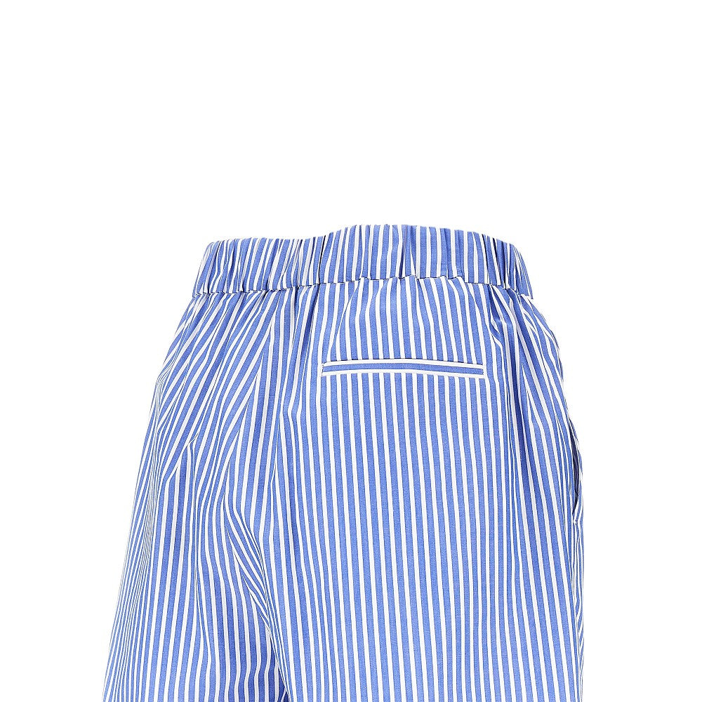 Shorts in popeline a righe