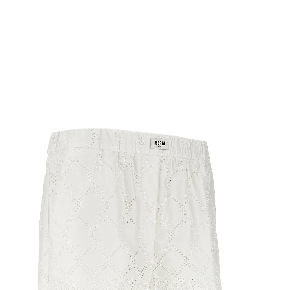 Shorts in tessuto Sangallo