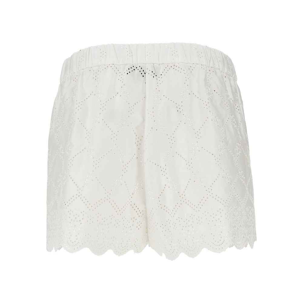 Shorts in tessuto Sangallo