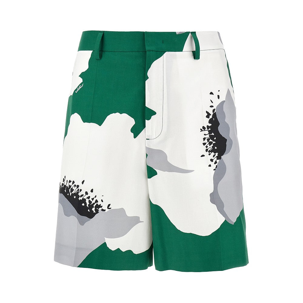 Valentino Flower Portrait poplin shorts