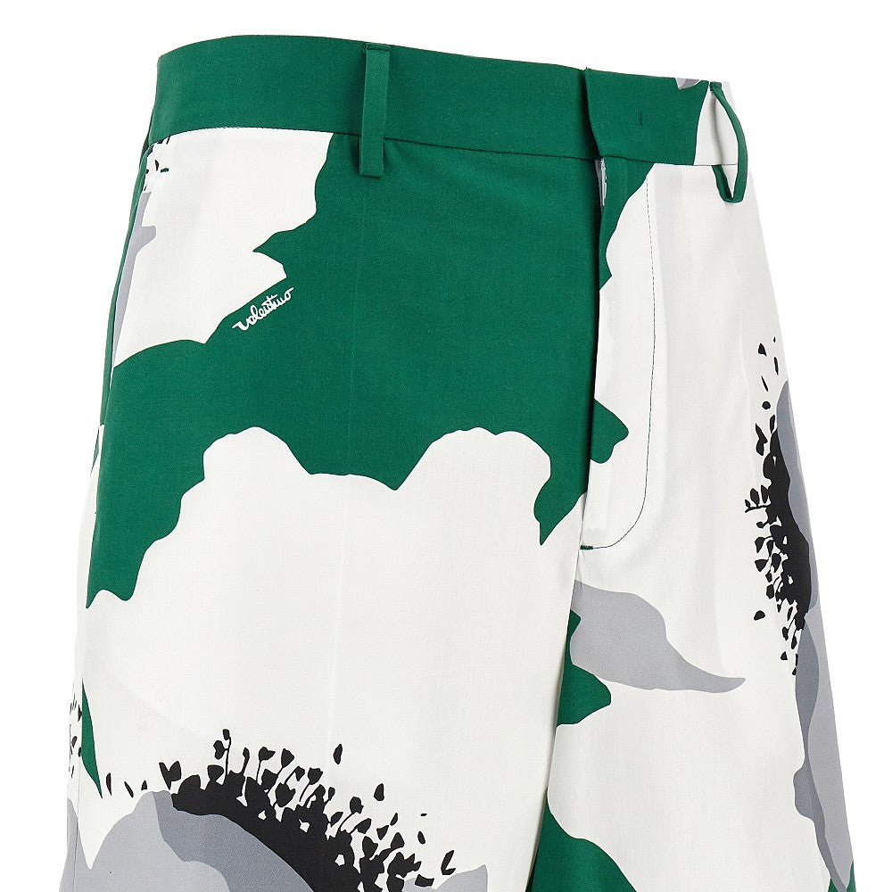 Valentino Flower Portrait poplin shorts