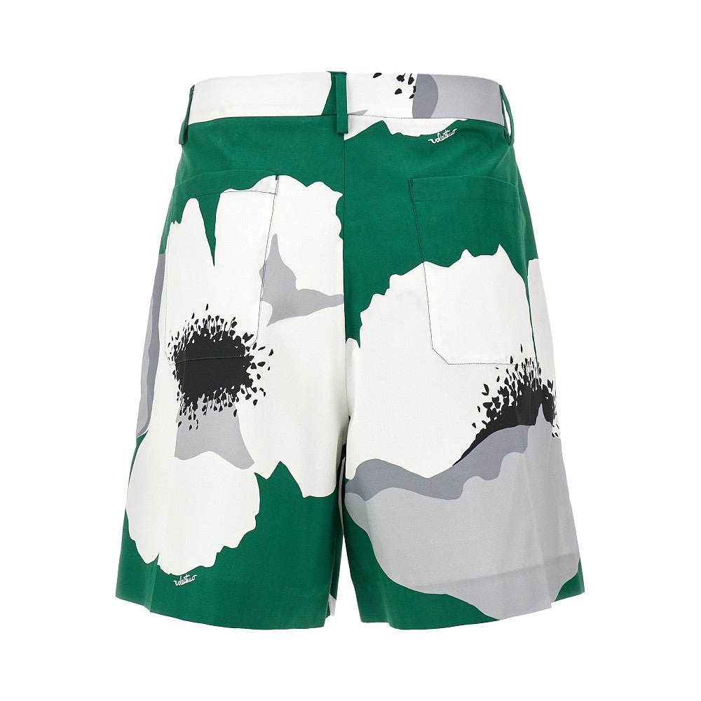Valentino Flower Portrait poplin shorts