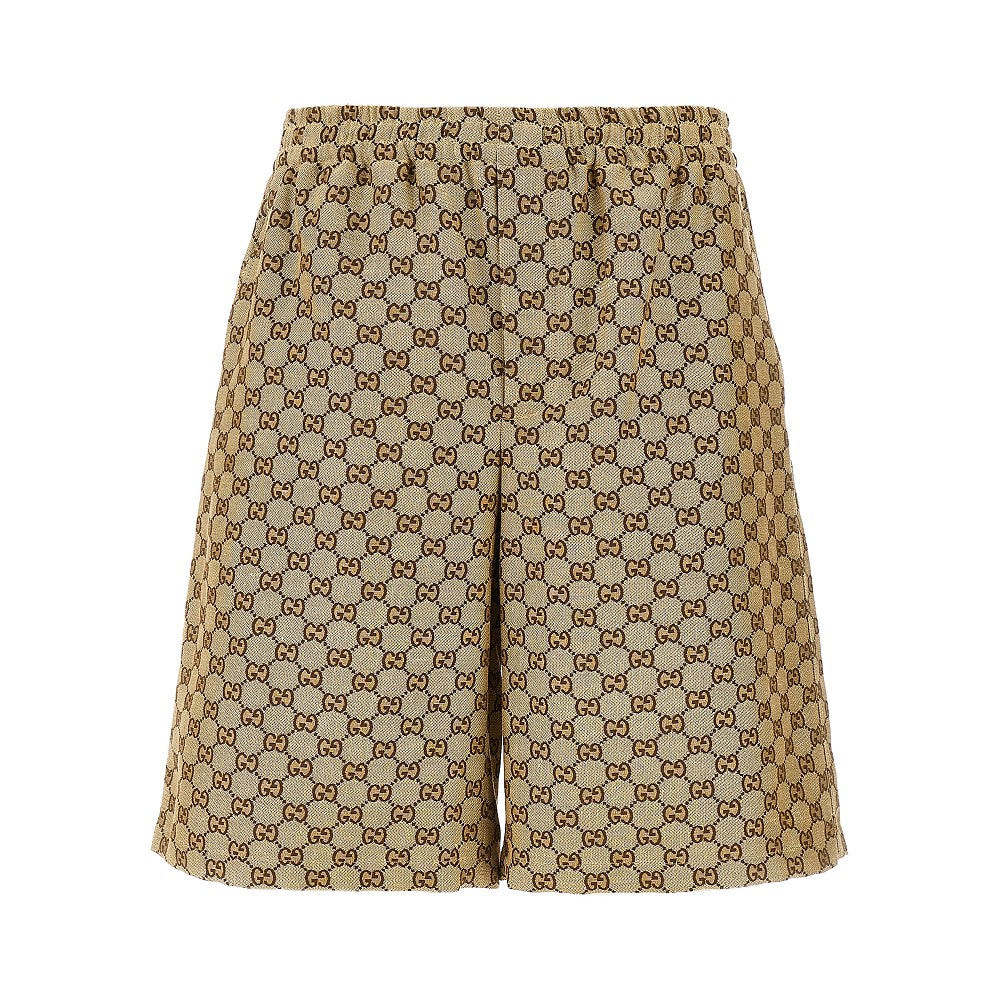 GG Supreme linen-blend shorts
