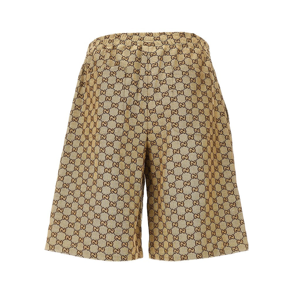 GG Supreme linen-blend shorts