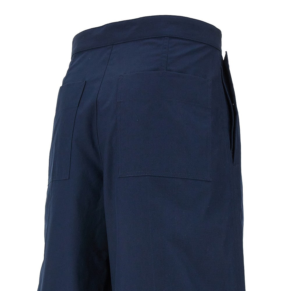 Cotton shorts with front panel