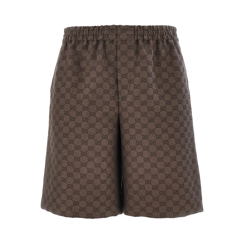 GG Supreme linen-blend shorts