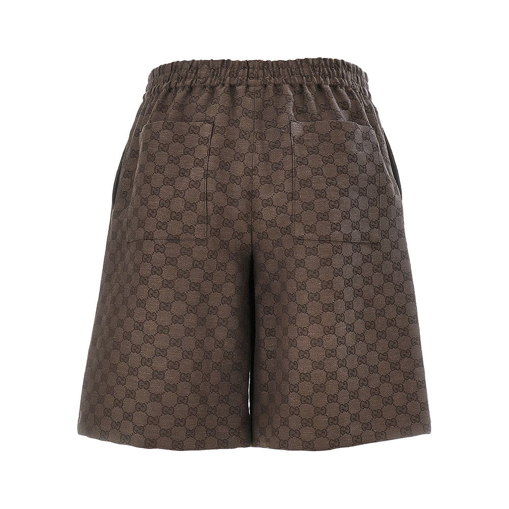 GG Supreme linen-blend shorts