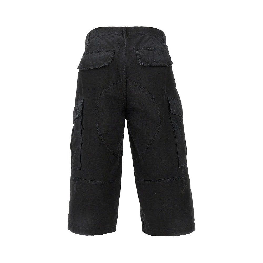 Pantalone cargo cropped in cotone ripstop