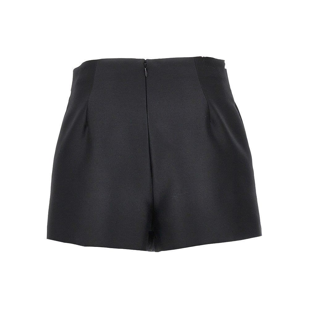 Skort sartoriale mini in lana e seta