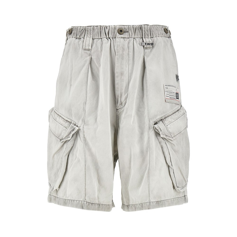 Cargo shorts with vintage finish