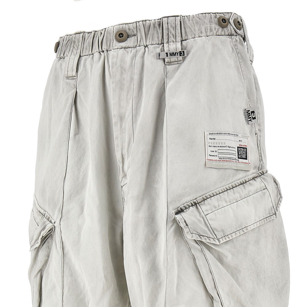 Cargo shorts with vintage finish