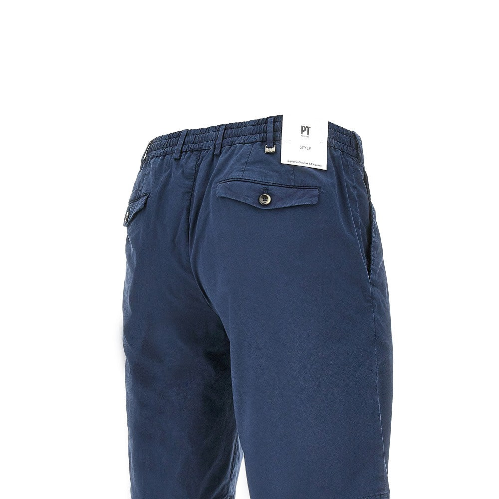 Bermuda in cotone e lino stretch