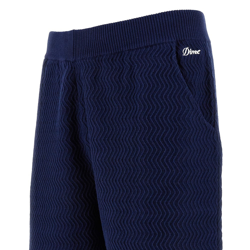 Wave cable knit shorts
