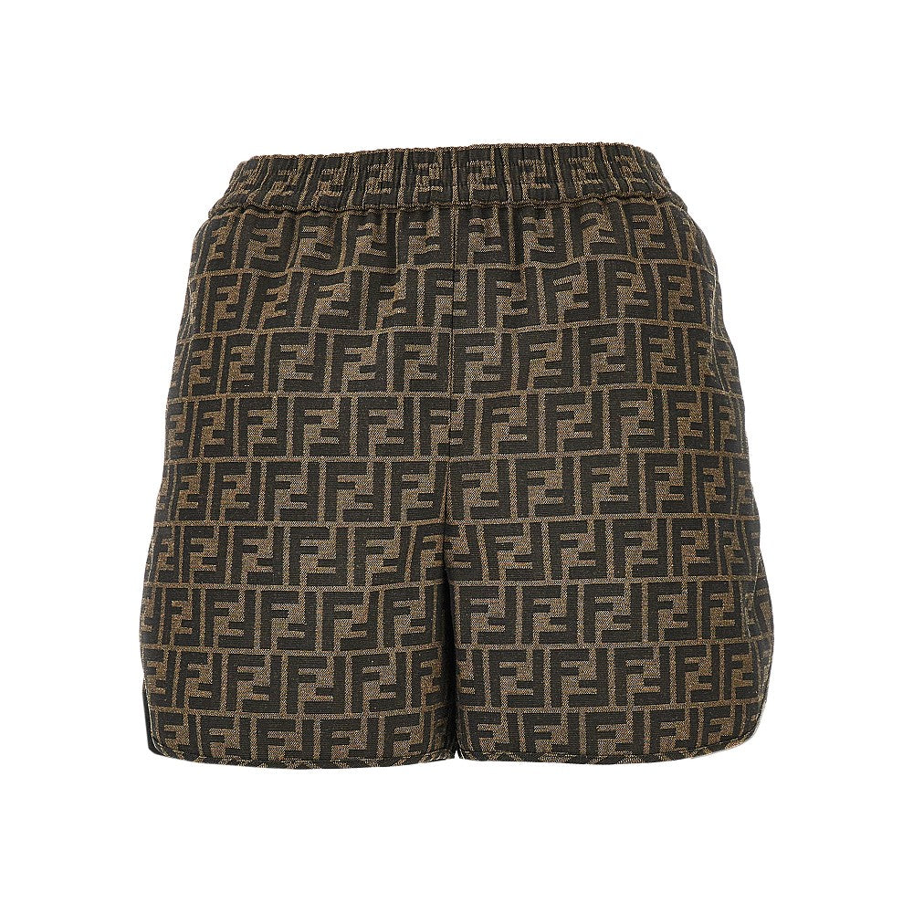 Shorts in canvas FF jacquard
