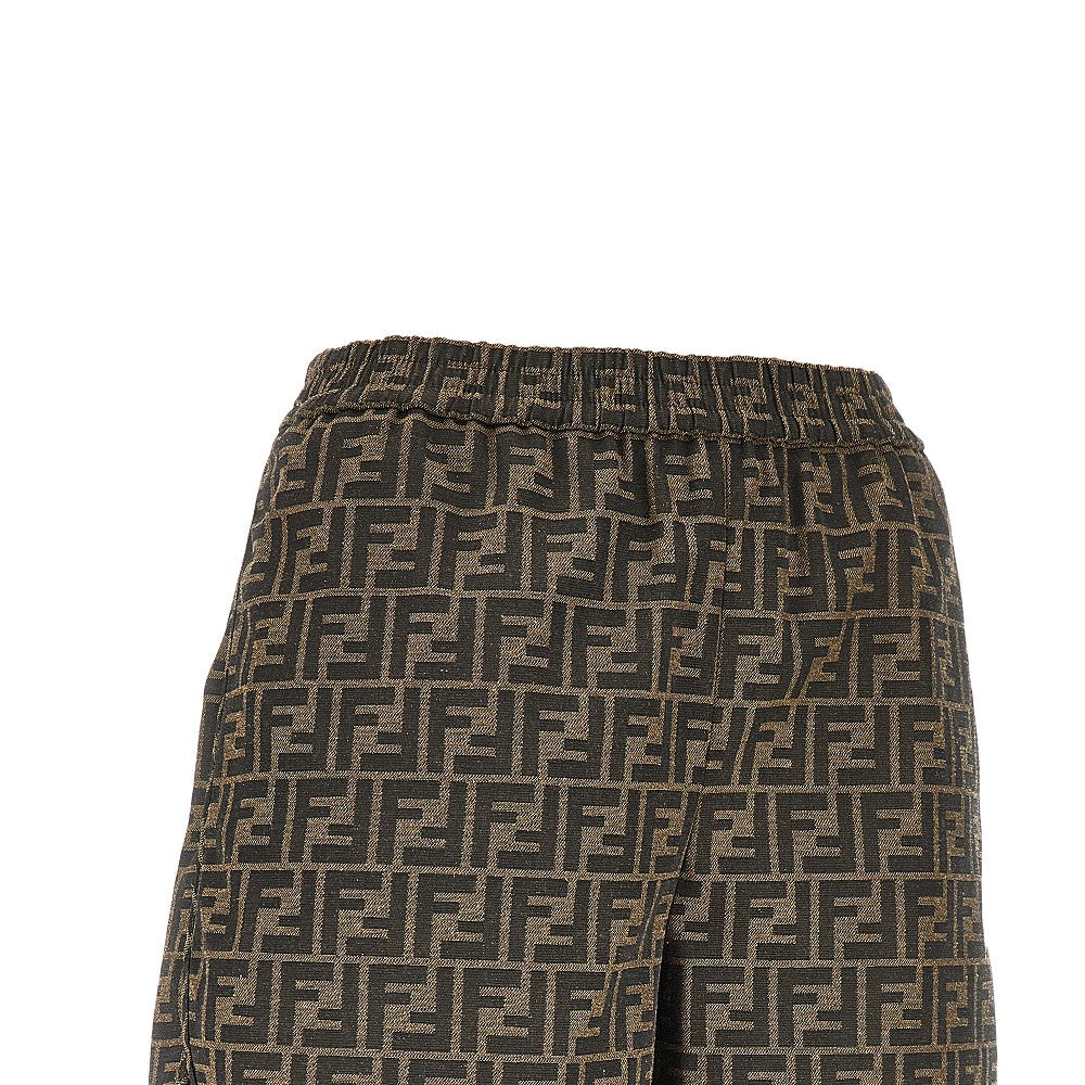 Shorts in canvas FF jacquard
