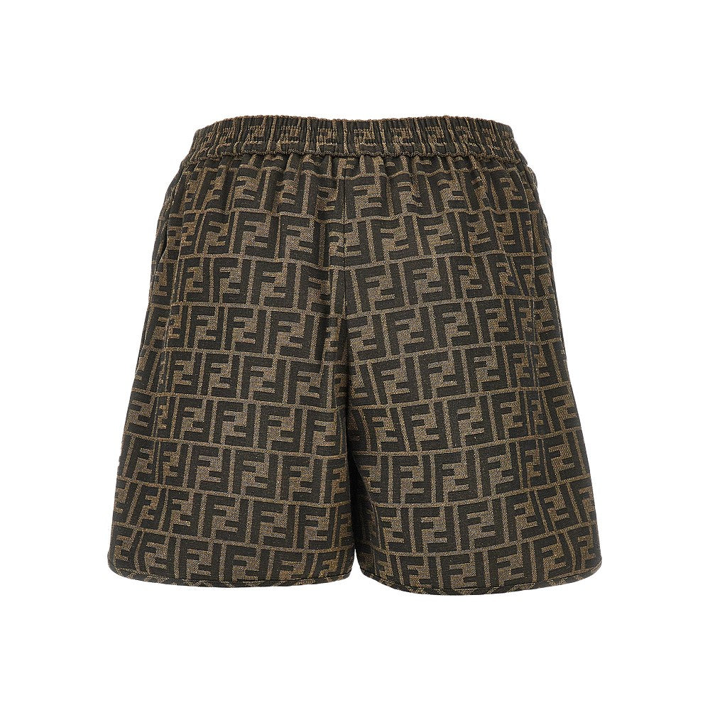 Shorts in canvas FF jacquard