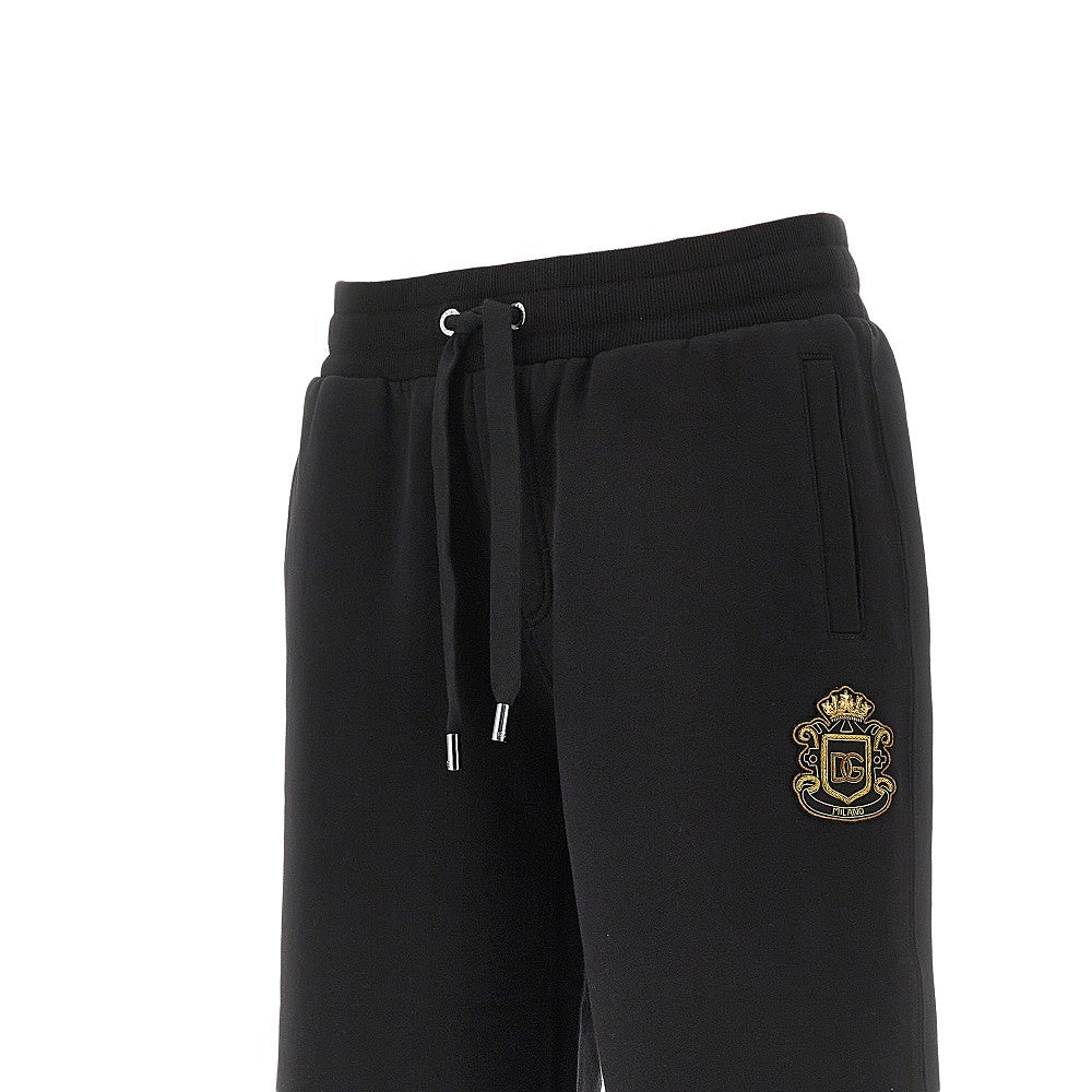 Heraldic patch sweatshorts