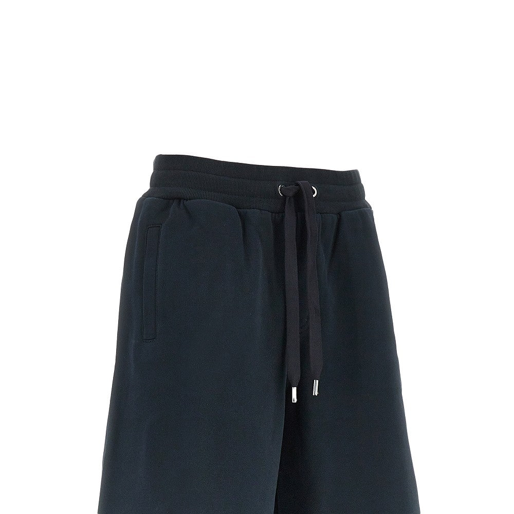 Bermuda in felpa con patch logo