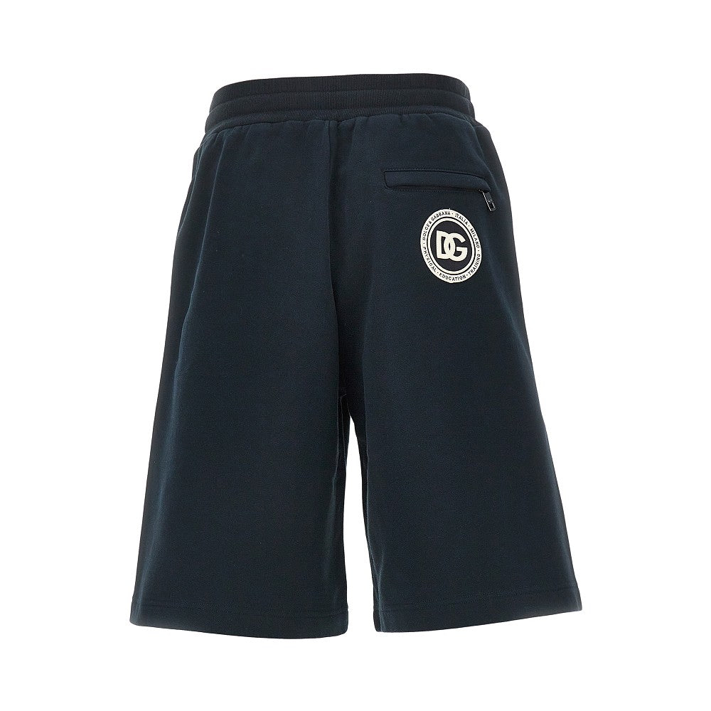 Bermuda in felpa con patch logo