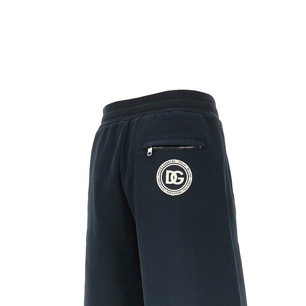 Bermuda in felpa con patch logo