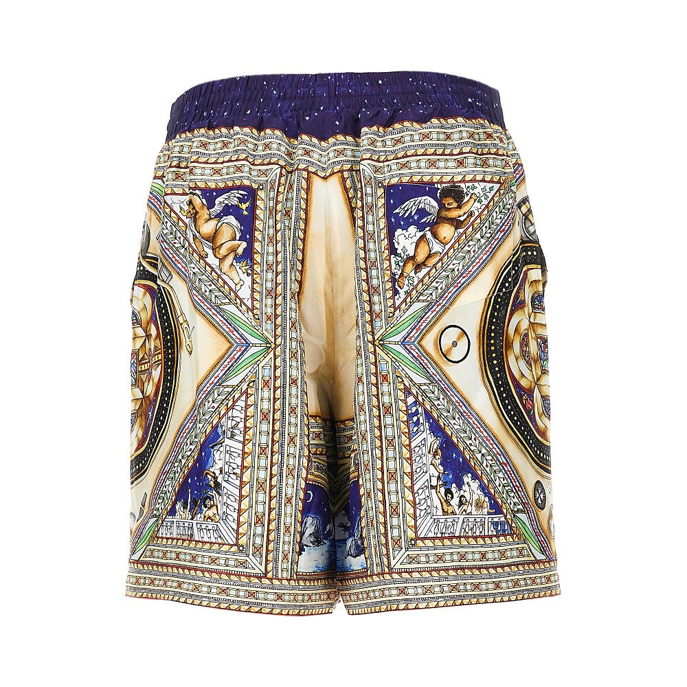 'Plafond Orne De Musique' silk shorts