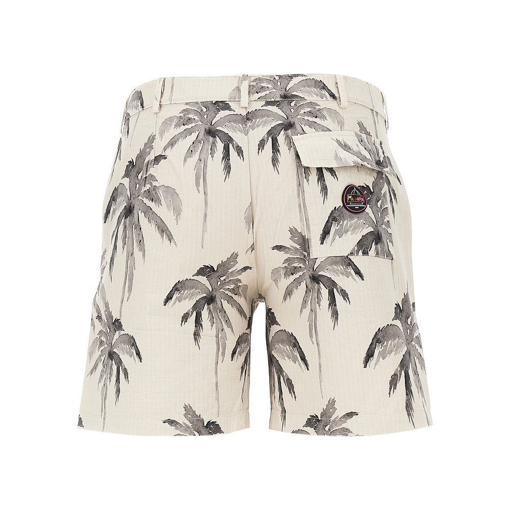 Shorts in ripstop con stampa palme