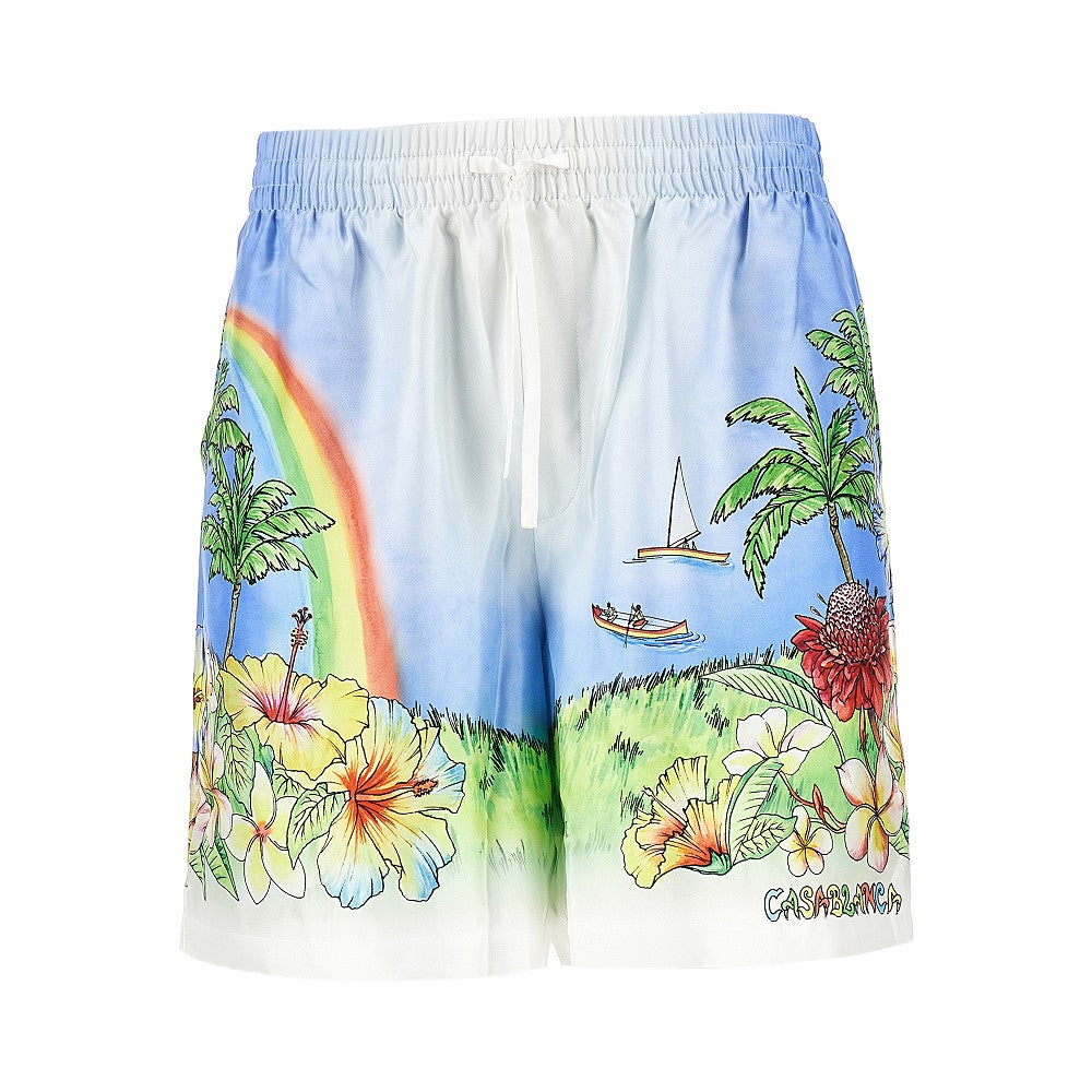 Shorts in seta 'Aloha'