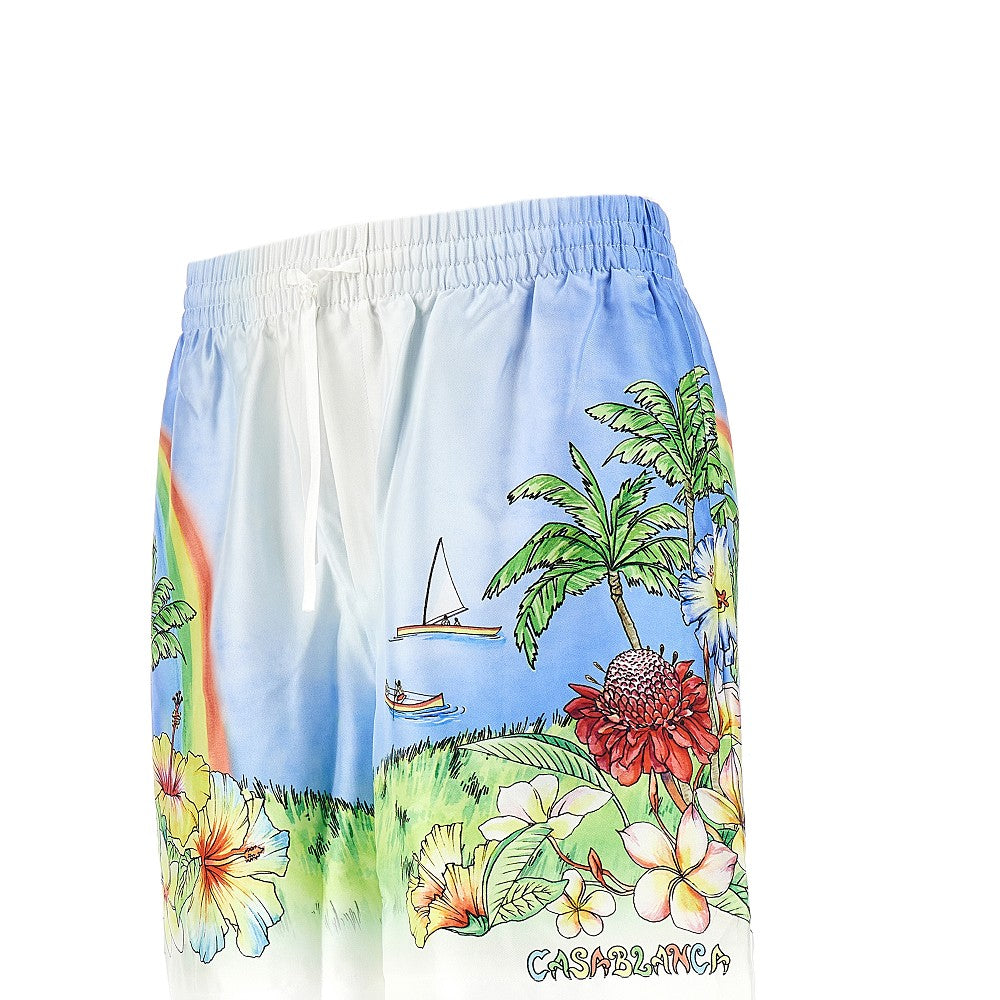 Shorts in seta 'Aloha'