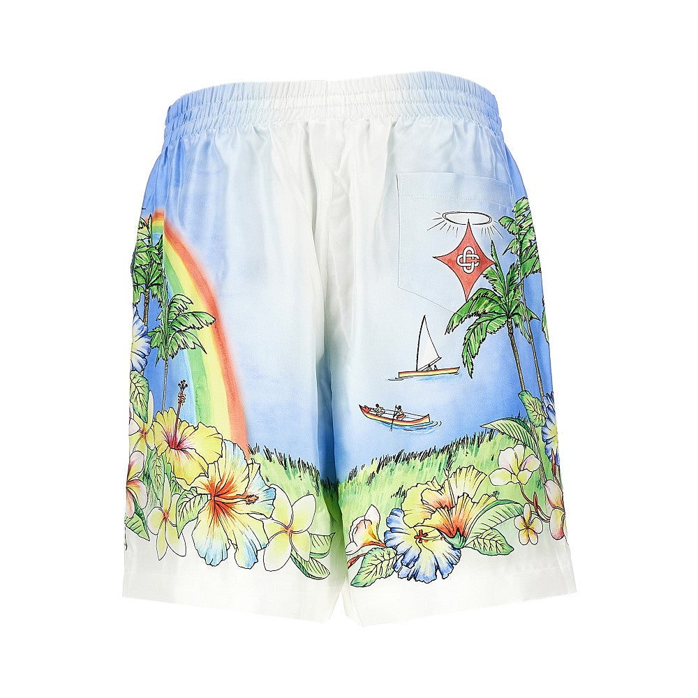 Shorts in seta 'Aloha'