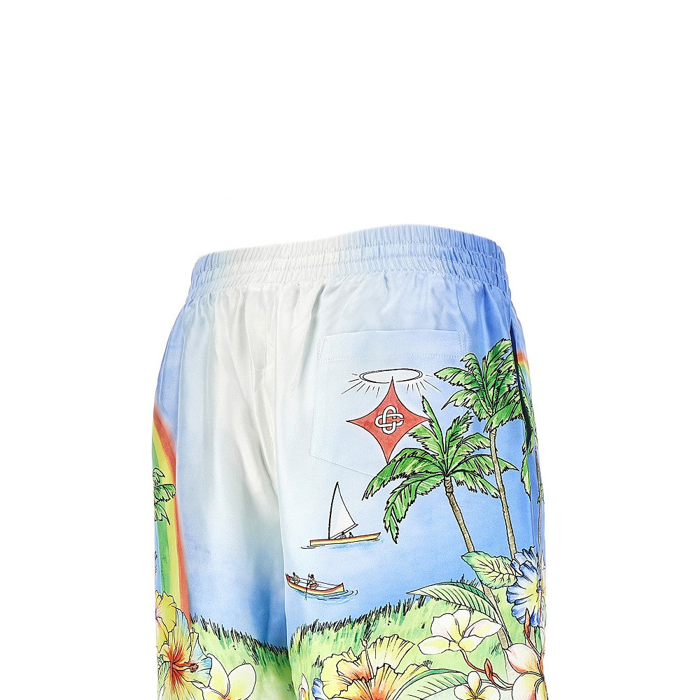 Shorts in seta 'Aloha'