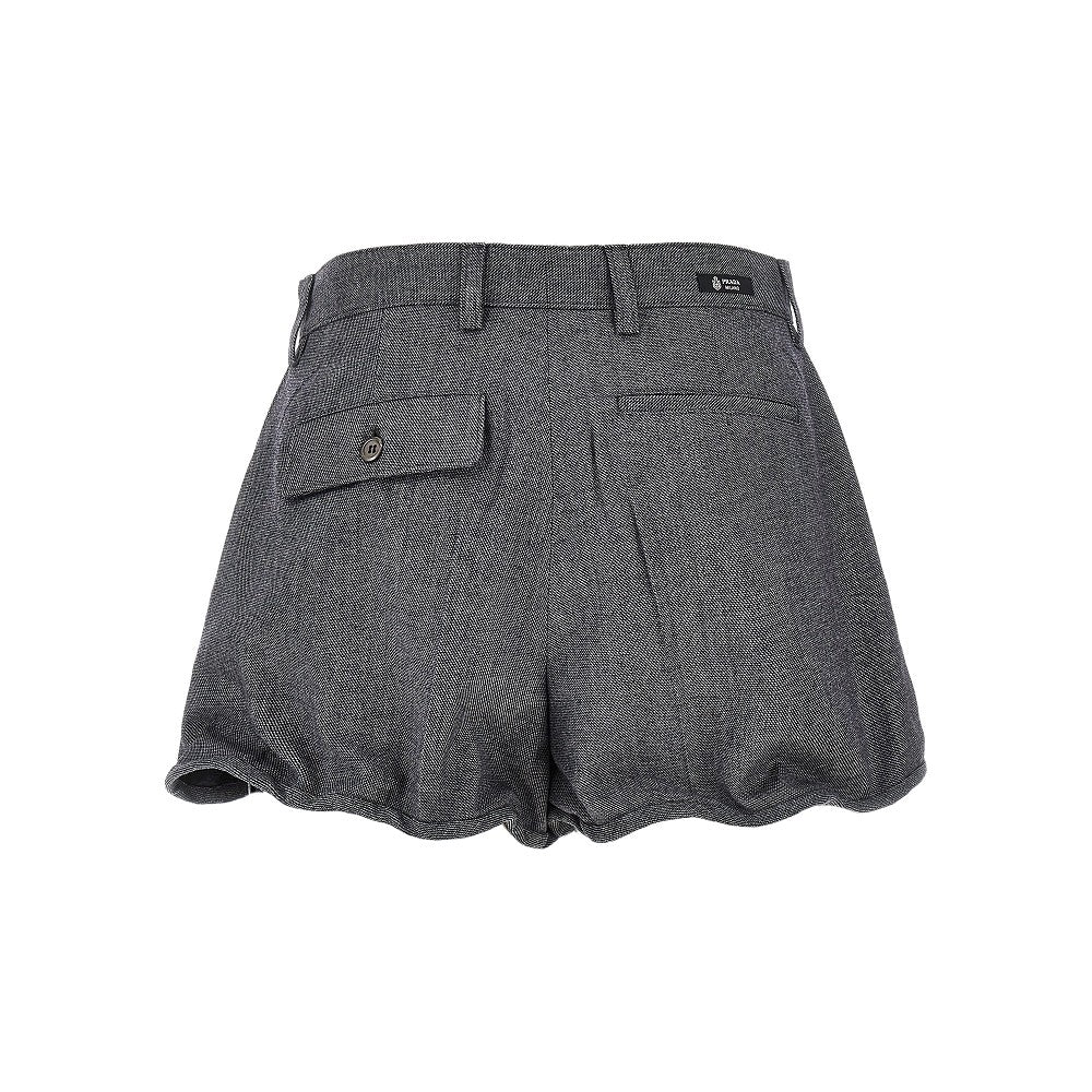 Shorts in lana con orlo modellabile