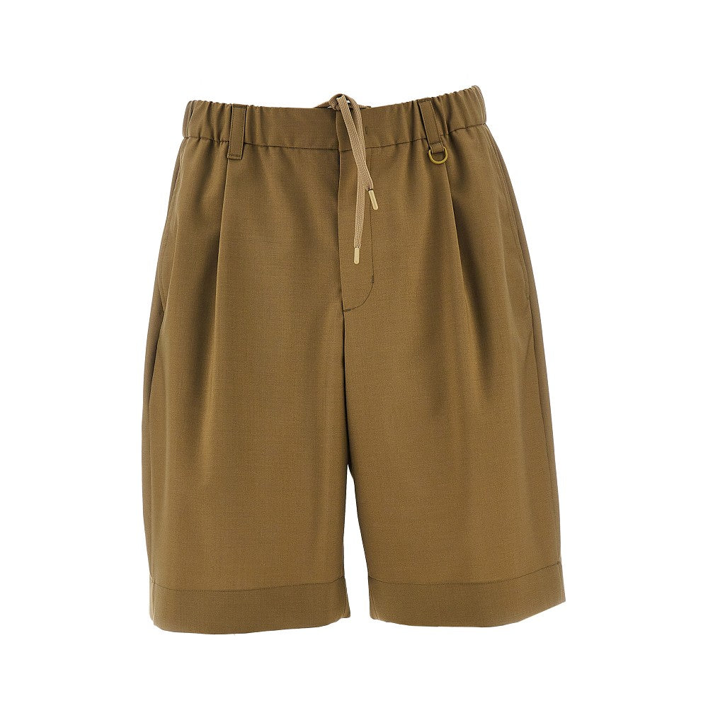 Wool-blend bermuda shorts