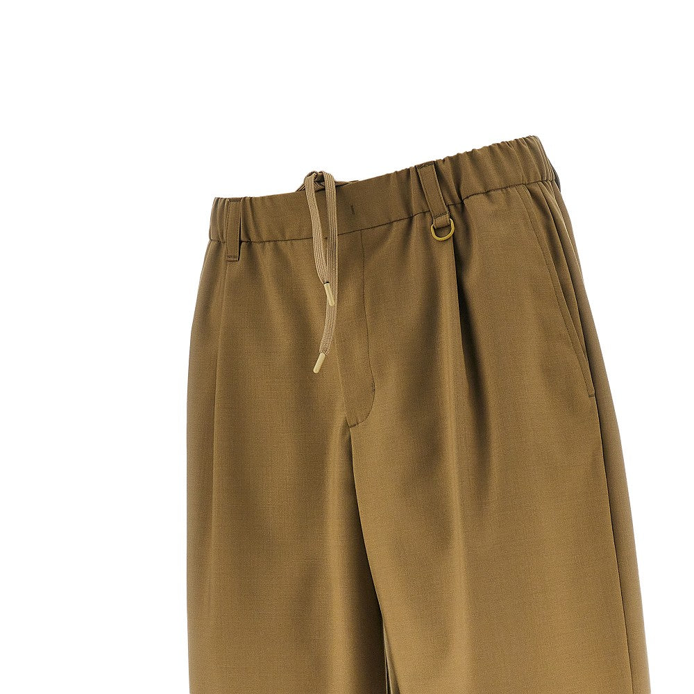 Wool-blend bermuda shorts